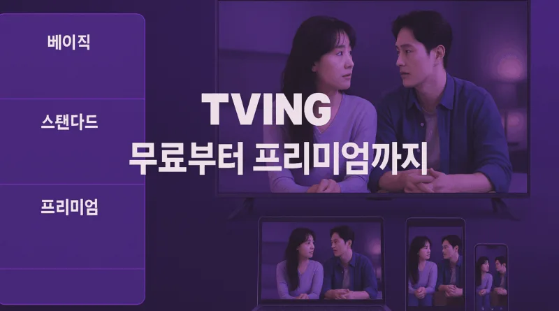 티빙의 다양한 요금제 이미지