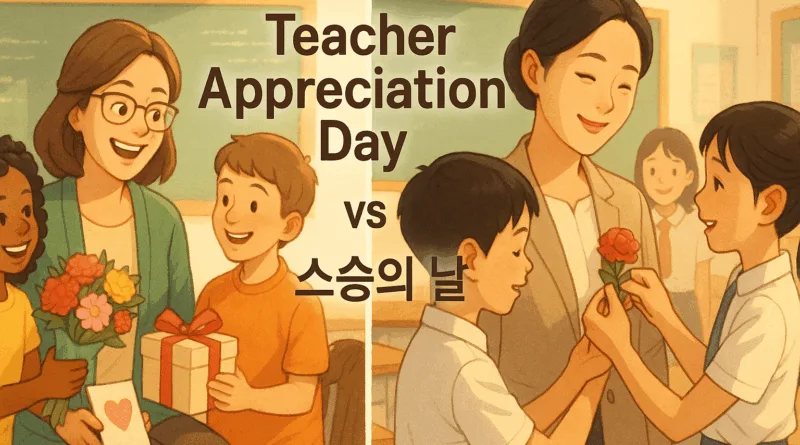 Teacher Appreciation Day vs 스승의 날
