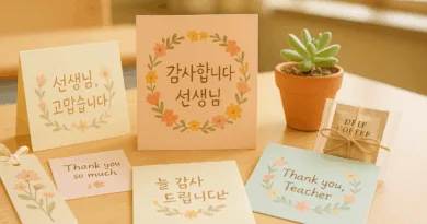 스승의날 카드와 감사 메시지를 담은 따뜻한 이미지